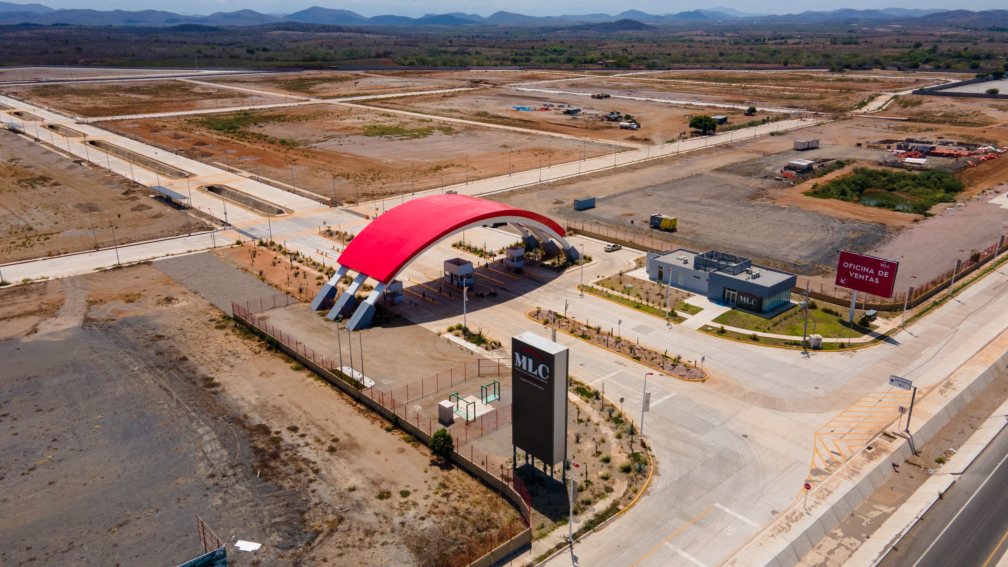 Vista aérea del parque industrial MLC en Mazatlán